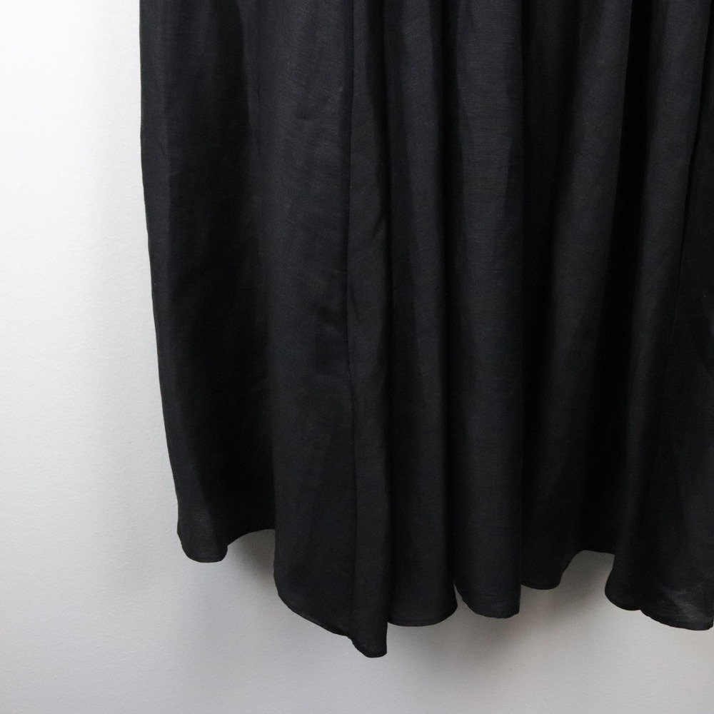 NWT Acler Sandgate Sleeveless A-Line Midi Dress Black Linen Lace Up Back 4 - Picture 8 of 12